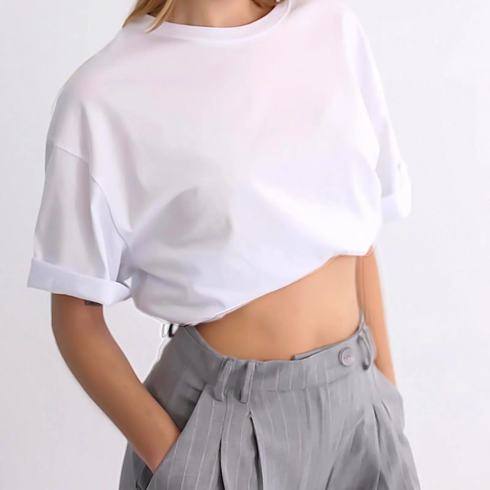 Mabor 2Pcs Shirt Tuck Band Women, Adjustable Tool for Sweater and Shirts Belly Leaking Elastic Crop Bands to Change The Style of Your Tops Shirt Stays Belt for Women