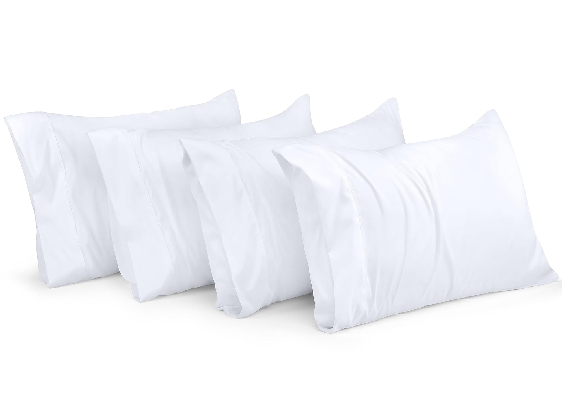 Utopia Bedding Queen Pillow Cases - 4 Pack - Envelope Closure - Soft Brushed Microfiber Fabric - Shrinkage and Fade Resistant Pillow Covers Queen Size 20 X 30 Inches (Queen, White)
