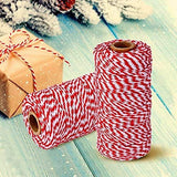 Red White Gift Twine String Holiday Twine 328 Feet Cotton Bakers Twine Crafts Christmas Twine Durable Packing String