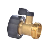 3/4" Brass Garden Hose Shut Off Valve,1-Way Restricted-Flow Water Shut-Off, Fits 3/4 Inch Hose Connector