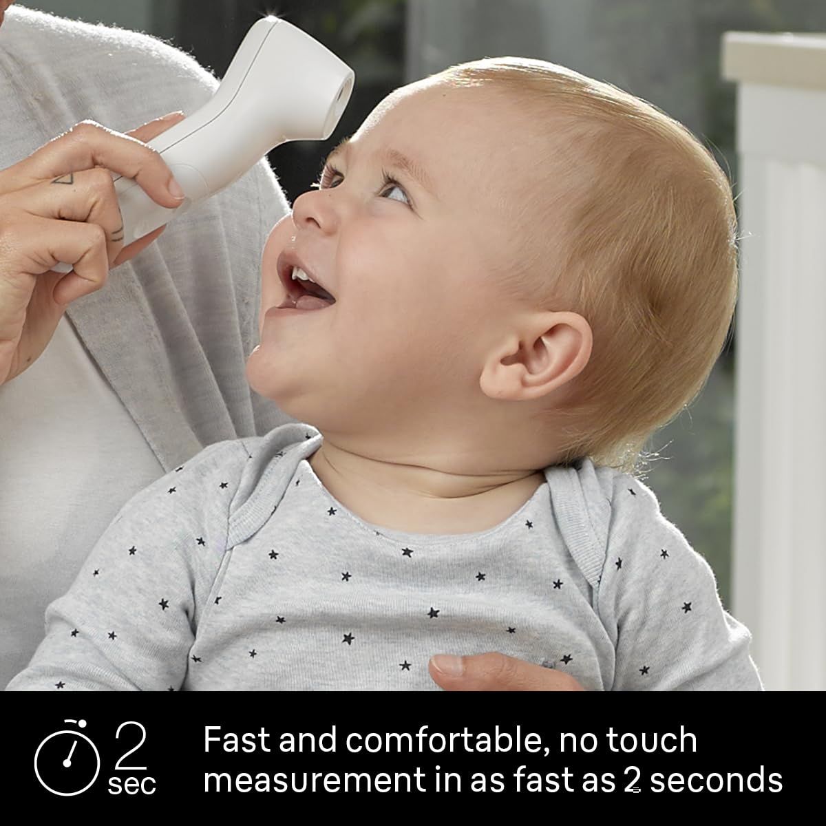 Braun No Touch 3-in-1 Thermometer, Measures Forehead, Liquid and Food Temps, Professional Accuracy and Color Coded Fever Guidance for Babies, Kids, Toddlers and Adults, FSA and HSA Eligible