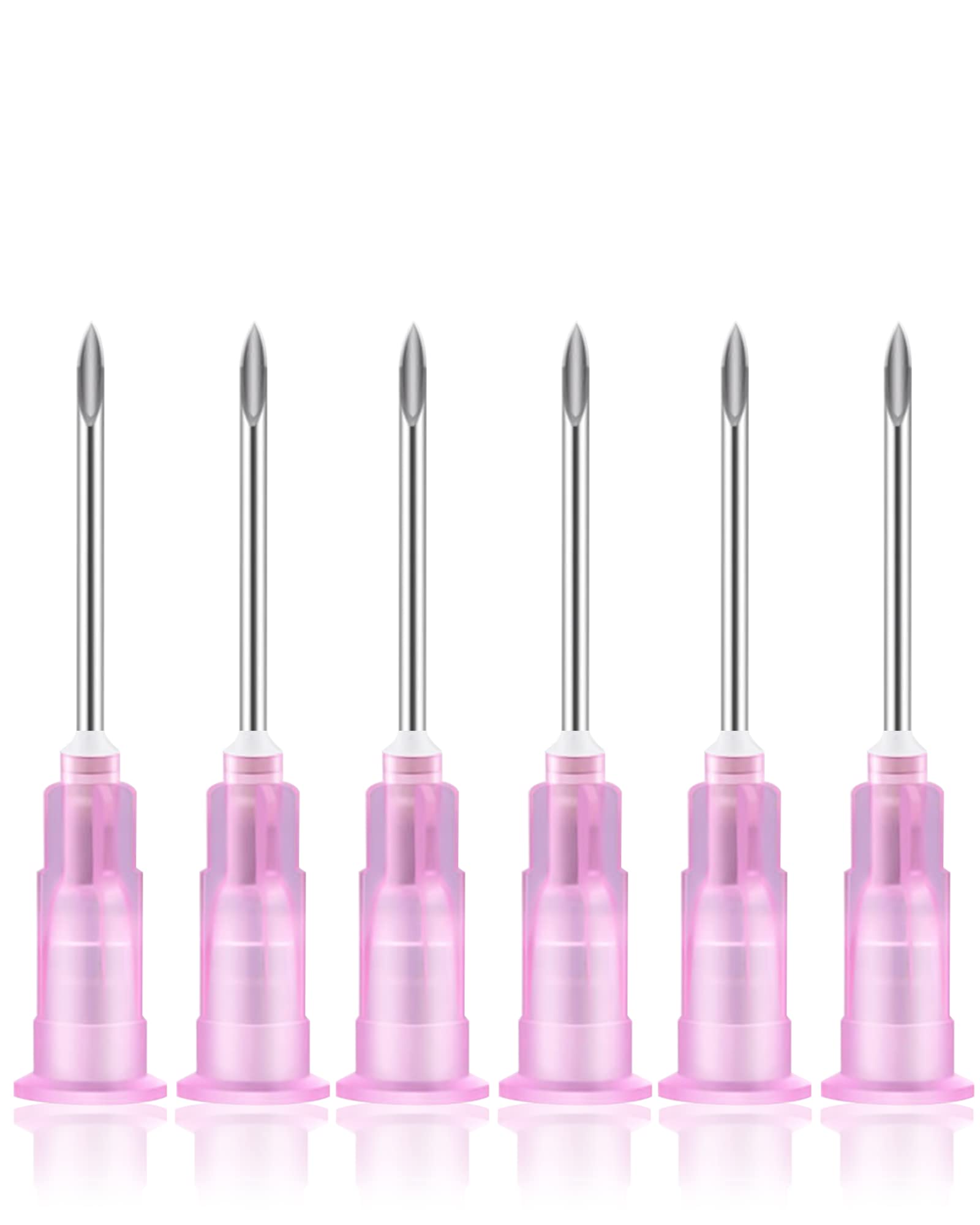 100Pcs 18Ga 1 Inch Needle Luer Lock Lab Accessories, Sterile Individual Package for Scientific Measuring, Refilling Inks