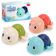 SEPHIX Bath Toys for Toddlers 1-3, Cute Swimming Turtle Bath Toys for 1 2 Year Old Boy Girl Gifts, Water Pool Toys for Baby Toddler Toys Age 1-4, Wind-up Infant Bathtub Toys, 3 Pack