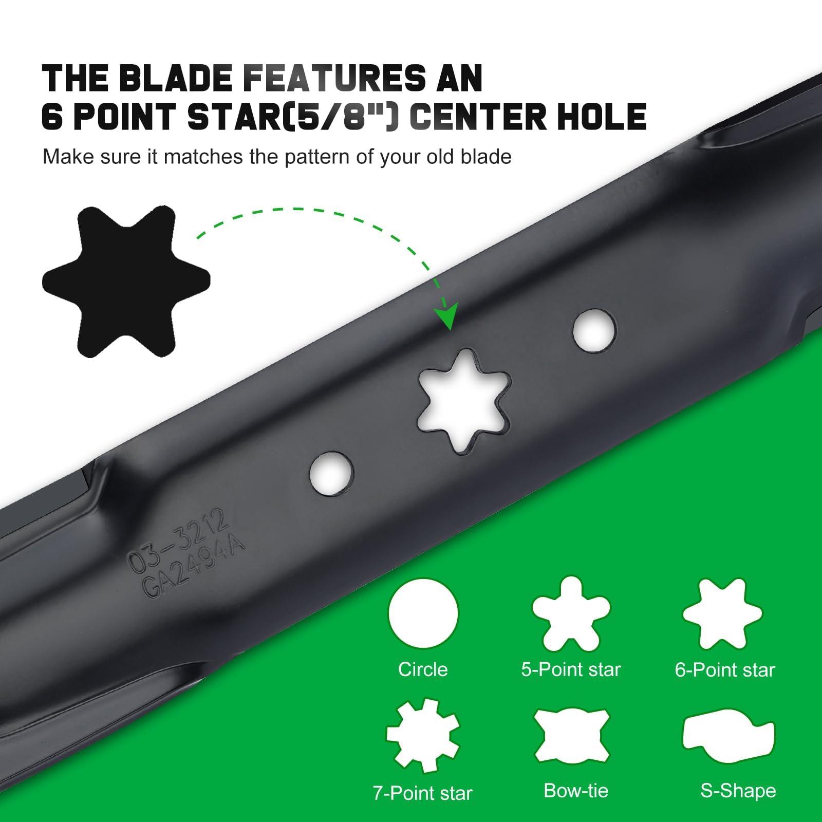 Grasscool 942-04308 Mower Blades for Troy Bilt Bronco Pony Mustang 42 inch Lawn Mower Cub Cadet 42'' Deck Riding Mower RZT42 Replace 942-04308A 942-04308-X 942-04312 742-04312 High Lift (2 Pack)