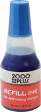 2000Plus Refill Ink for Self-Inking Stamps, 25cc (0.9 oz) Squeeze Bottle, Blue - COS032961