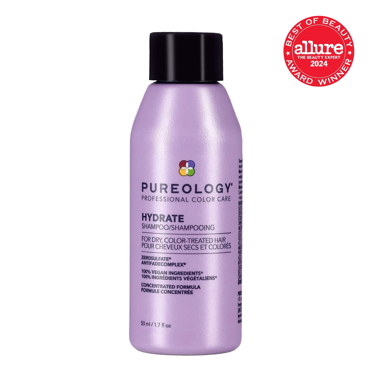 Pureology Hydrate Moisturizing Shampoo | Softens and Deeply Hydrates Dry Hair | For Medium to Thick Color Treated Hair | Sulfate-Free | Vegan , 1 L