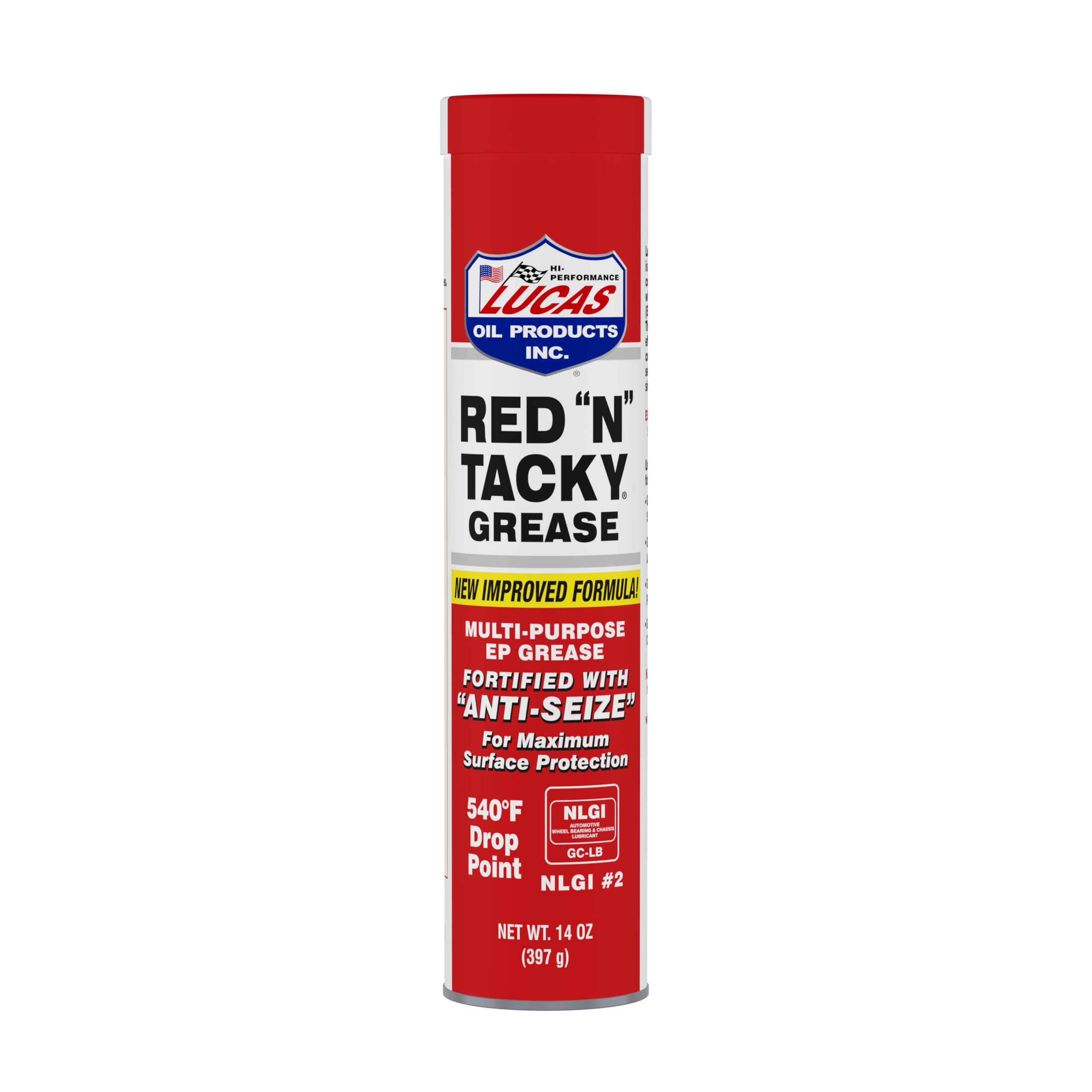 Lucas Oil 10005 Red 'N' Tacky Grease - 14 Ounce