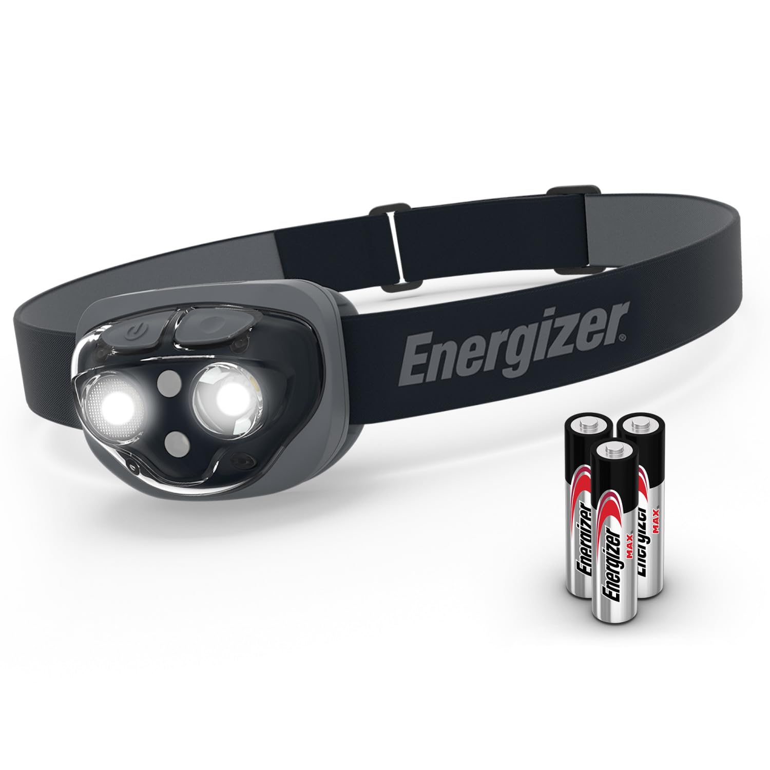 Energizer Vision HD+ LED Headlamp, Water Resistant Bright Headlamp with Digital Focus, Camping Gear and Emergency Light, Batteries Included, Pack of 1