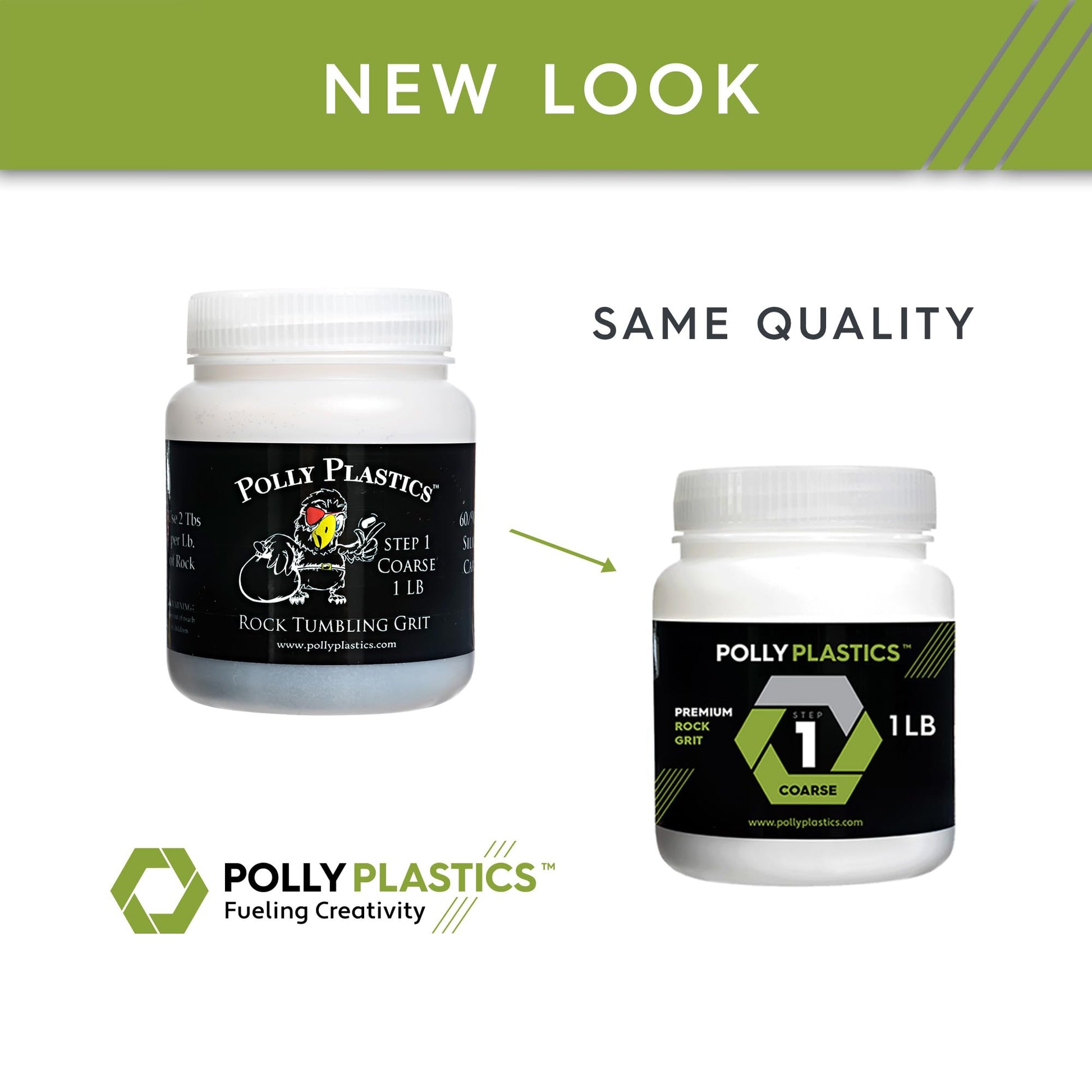 Polly Plastics Rock Tumbler Grit and Polish Refill & Ceramic Tumbling Filler Media - Silicone Carbide Polisher Grit - Rock Polish Supplies & Accessories