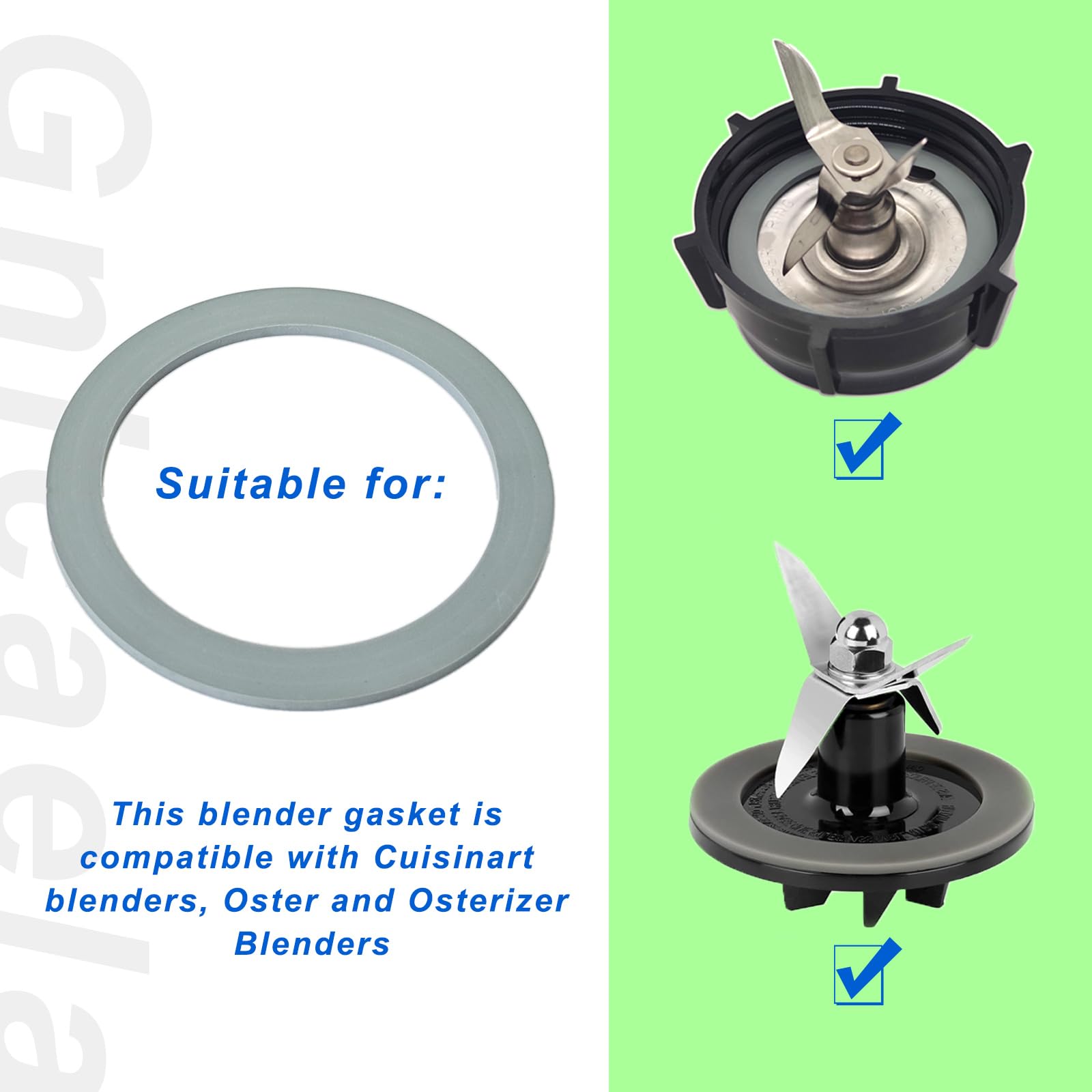 Blender Gasket Replacement Parts, Rubber Ring Seal Rings Blender Accessories for Oster and Osterizer Blender (4 Pieces)