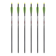 TenPoint Pro Elite 400 Carbon Crossbow Arrows - 20", Pack of 6 - with Alpha-Nock HP & HP Aluminum Bushing