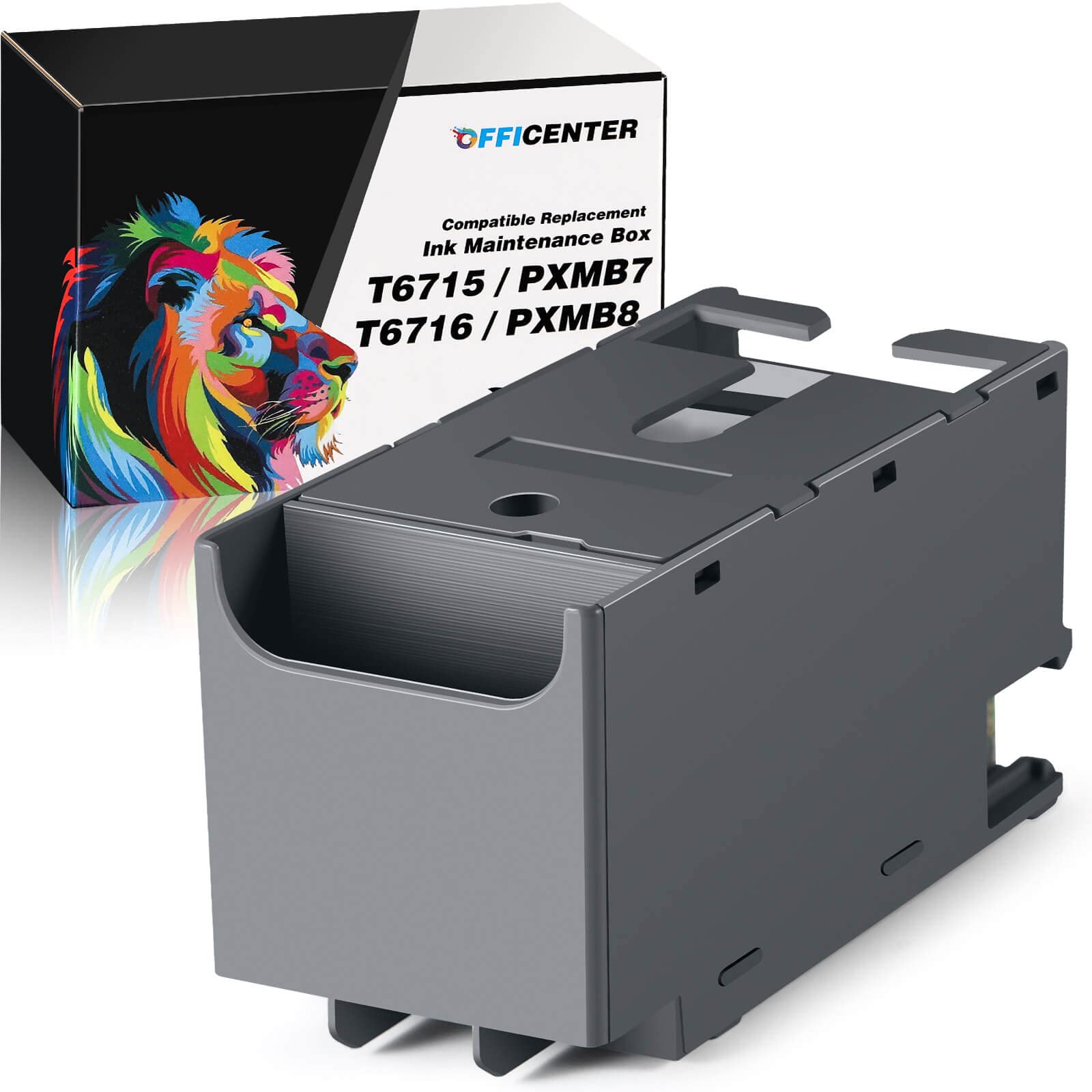 OFFICENTER T6715 T6716 Tintenwartungsbox für Workforce Pro WF-3820 WF-4820 EC-4020 WF-4830 WF-4720 WF-4834 WF-4734 WF-4730 WF-4740 ET-8700 EC-4030 WF-M5799 WF-C5710 WF-M5299 WF-C5290 Drucker
