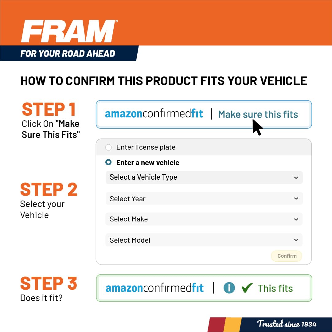 FRAM Extra Guard Flexible Panel Engine Air Filter Replacement, Easy Install w/Advanced Engine Protection and Optimal Performance, CA12295 for Select Subaru Vehicles
