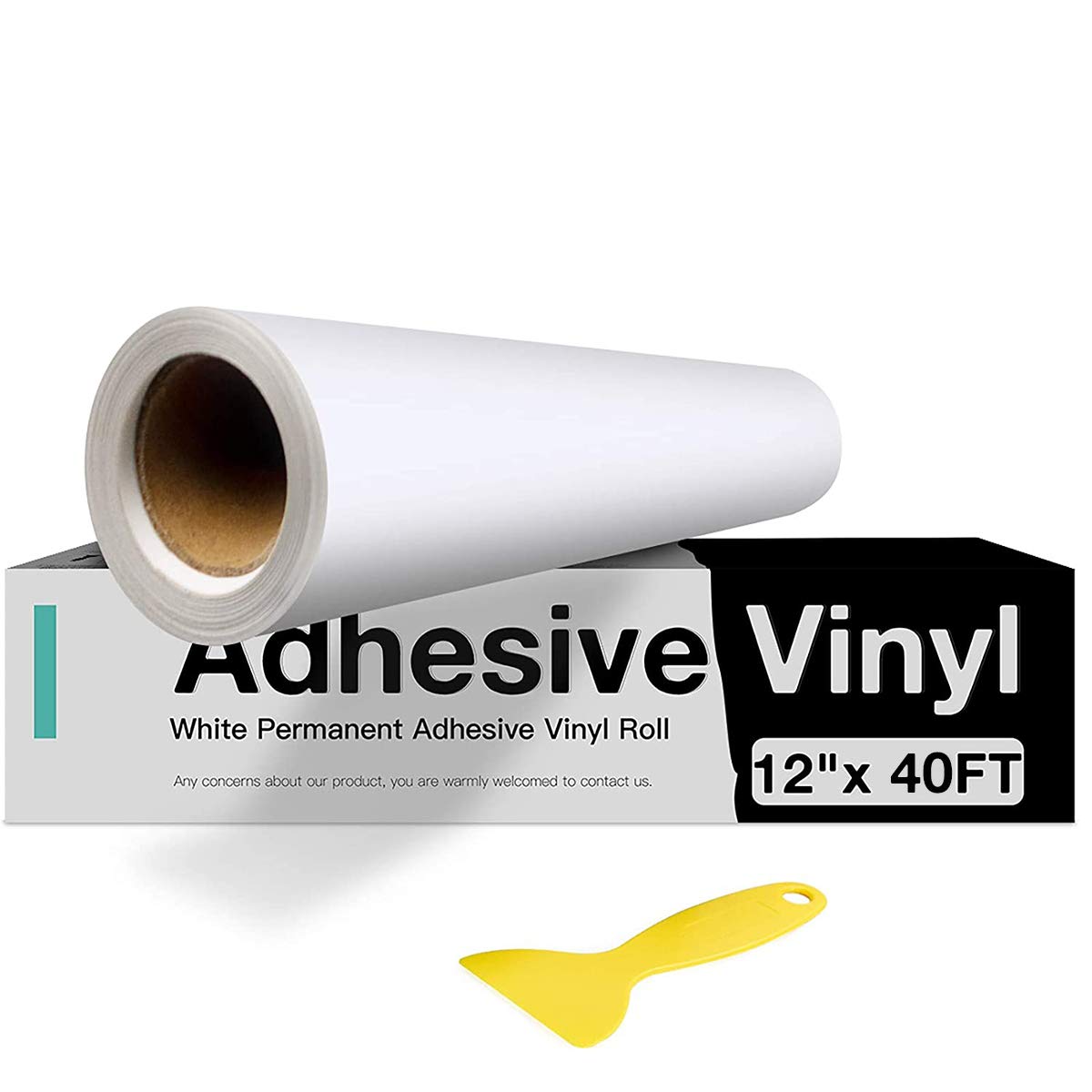 HTVRONT Black Permanent Vinyl, Black Adhesive Vinyl for Cricut - 12" x 40 FT Black Vinyl Roll for Cricut, Silhouette, Cameo Cutters, Signs, Scrapbooking, Craft, Die Cutters