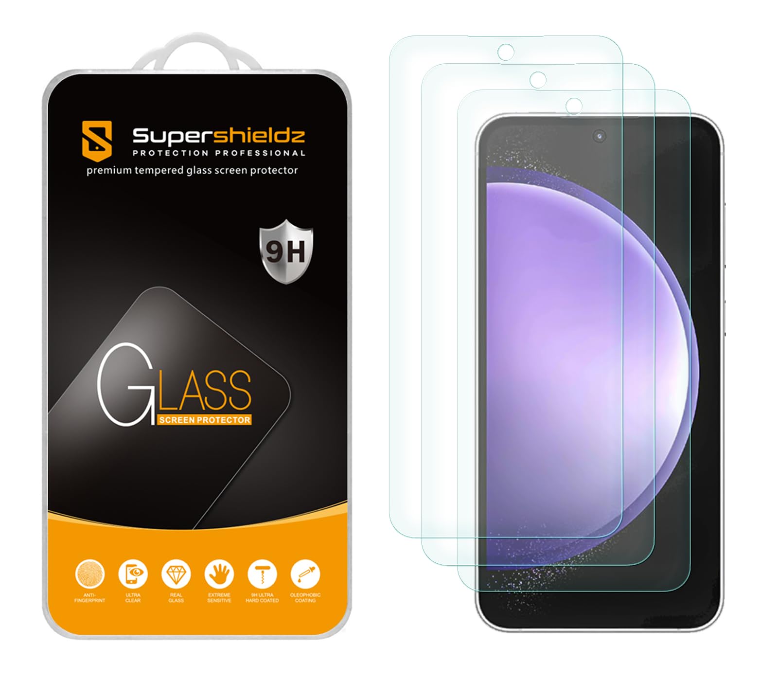 (3 Pack) Supershieldz Designed for Samsung Galaxy S21 5G Tempered Glass Screen Protector, Anti Scratch, Bubble Free