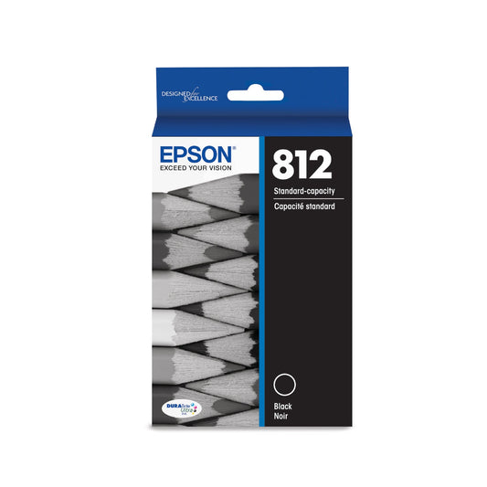 EPSON 812 DURABrite Ultra Ink Standard Capacity Black Cartridge (T812120-S) Works with WorkForce Pro WF-7310, WF-7820, WF-7840, WorkForce EC-C7000