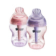 Tommee Tippee Baby Bottles, Advanced Anti-Colic Baby Bottle with Slow & Medium Flow Breast-Like Nipple, 9oz, 0m+, Self-Sterilizing, Baby Feeding Essentials, Pack of 2