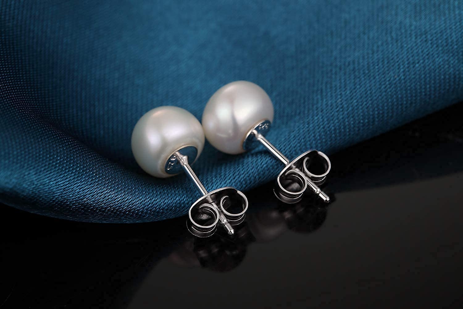 12PCS Real 925 Silver Earring Backs Replacements, 18K White Gold Plated Hypoallergenic , Secure Ear Locking for Stud Nut for Posts, 6mm