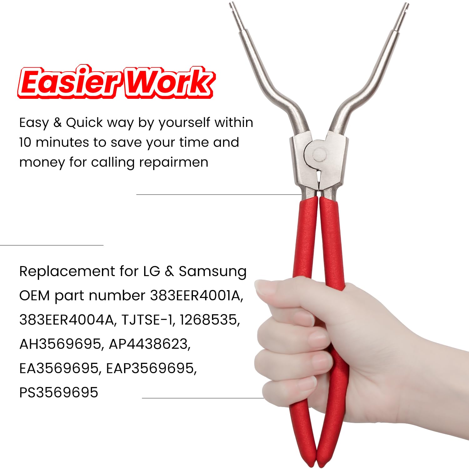 383EER4004A/383EER4001A Washing Machine Inner/Outer Spring Expansion Tool Washer Door Boot Seal Clamp Ring Removal Tool For 4986ER0004F/B/G, LG, Samsung, Kenmore, Whirlpool