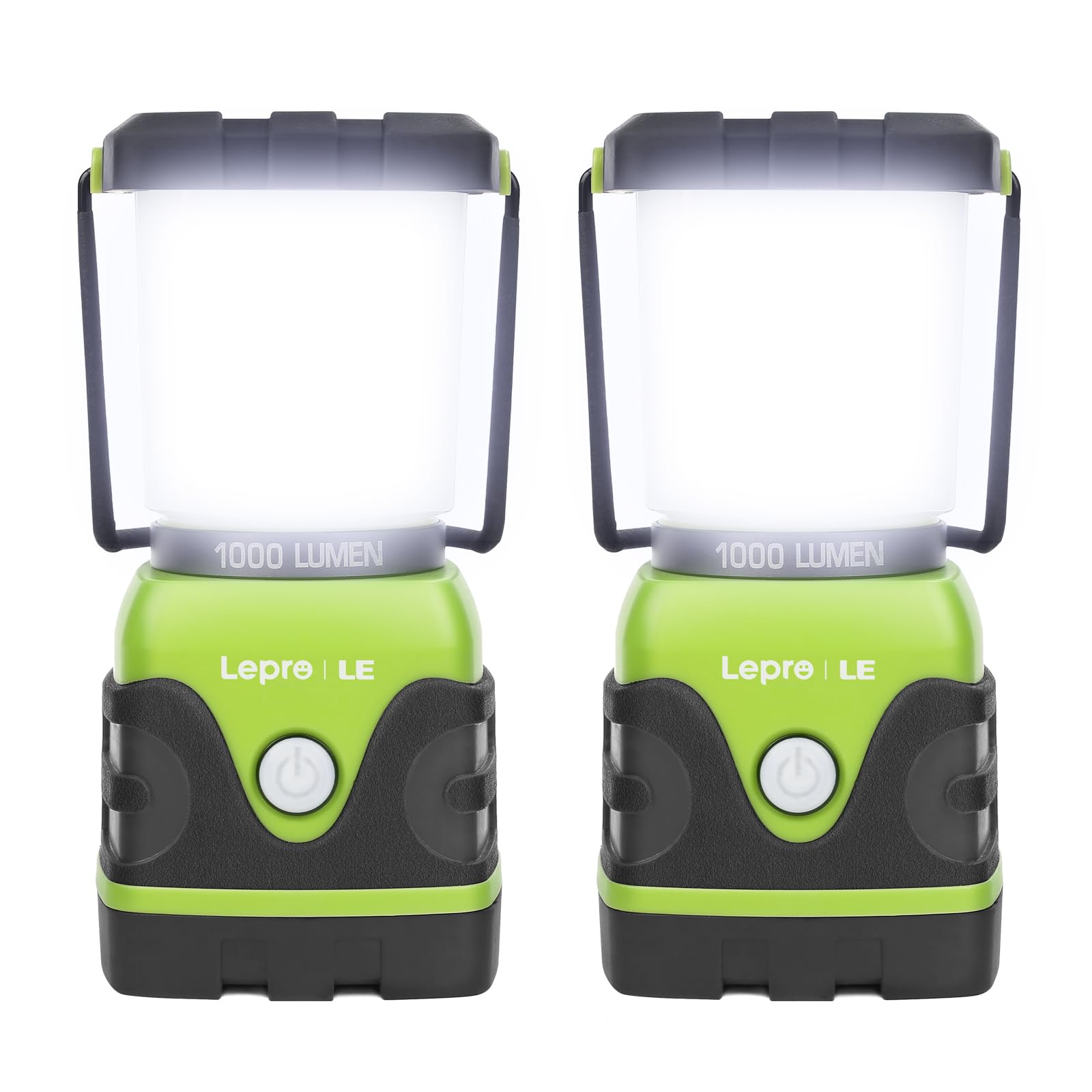 LE 1000LM Battery Powered LED Camping Lantern, Waterproof Tent Light with 4 Light Modes, Camping Essentials, Portable Lantern Flashlight for Camping, Hurricane, Emergency, Hiking, Power Outages, 1PCS