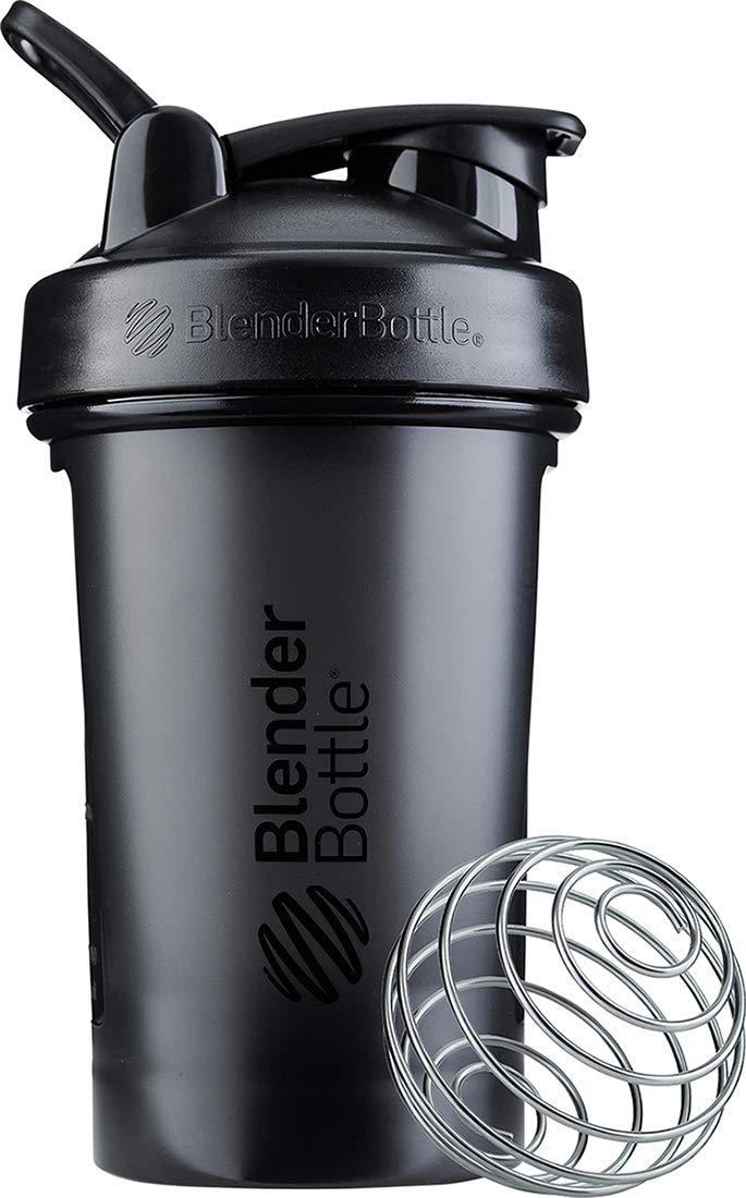 BlenderBottle Classic V2 Shaker Bottle Perfect for Protein Shakes and Pre Workout, 28-Ounce, Clear/Black