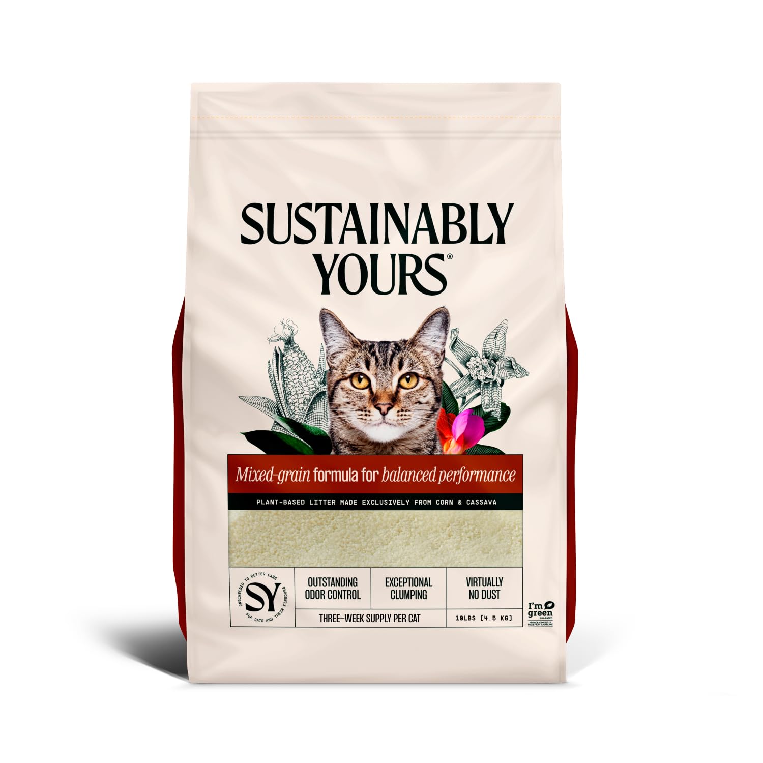 Sustainably Yours Cat Litter, Small-Grain Formula 10 lbs