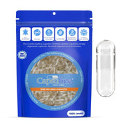 Clear Size 00 Empty Gelatin Capsules by Capsuline - 1000 Count - Gelatin Capsules - 1000