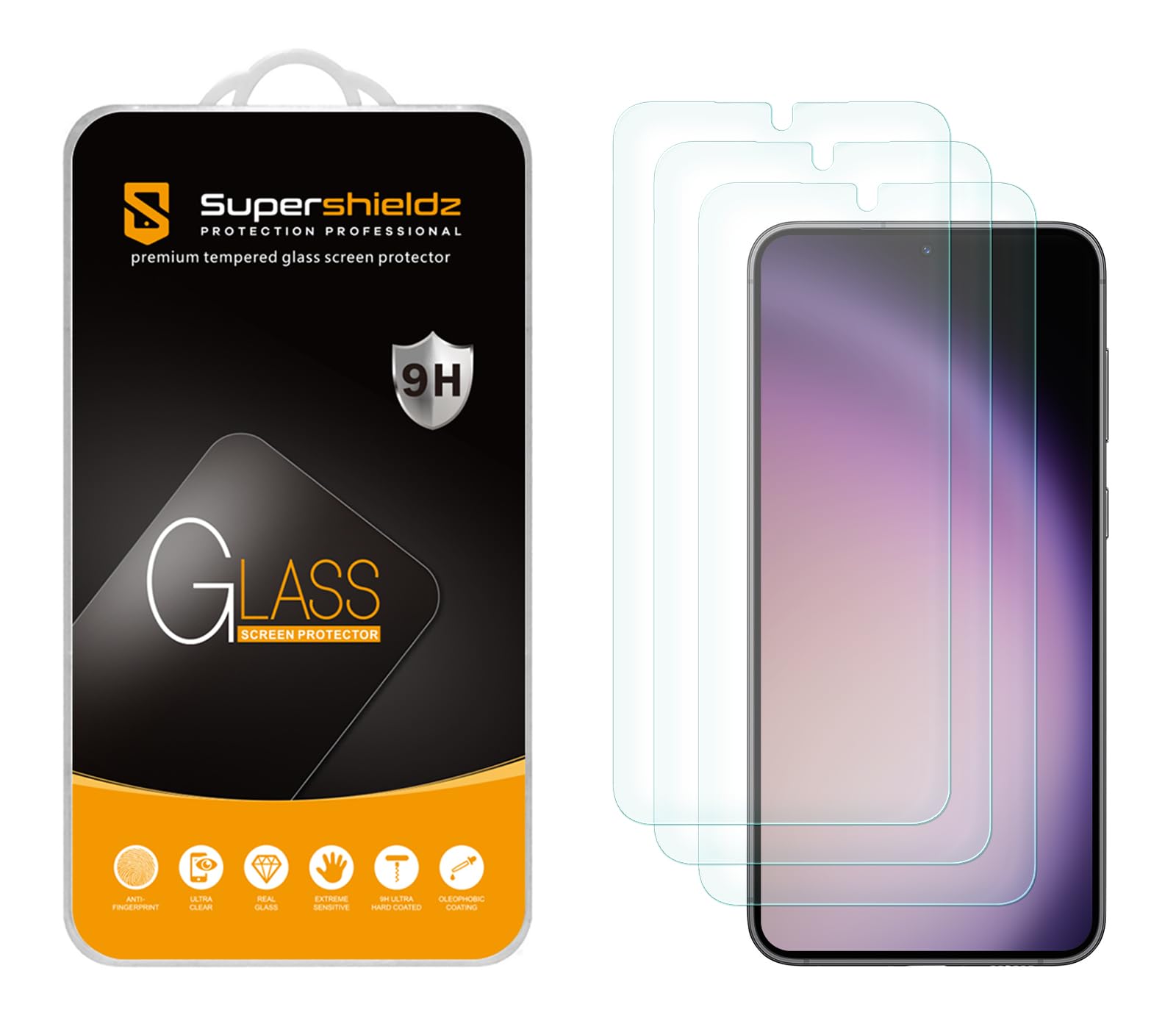 (3 Pack) Supershieldz Designed for Samsung Galaxy S21 5G Tempered Glass Screen Protector, Anti Scratch, Bubble Free