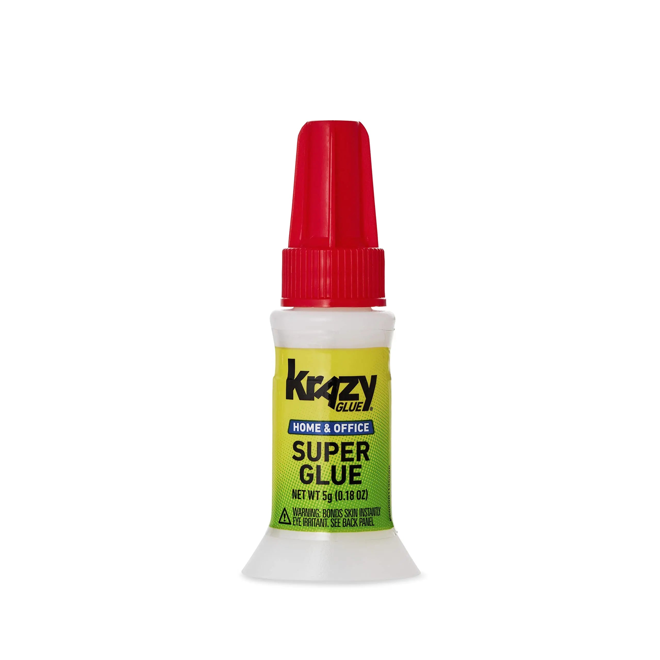 Krazy Glue Home & Office Brush-On Superglue (5g), Quick Dry, No-Clog Clear Adhesive for Plastic, Ceramic, Wood, Rubber, Metal, Leather & More