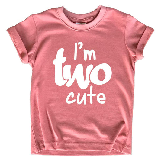 2nd Birthday Outfits for Toddler Girls im Two Cute Shirt Girl 2 Years Old Second Birthday (Mauve, 2 Years)