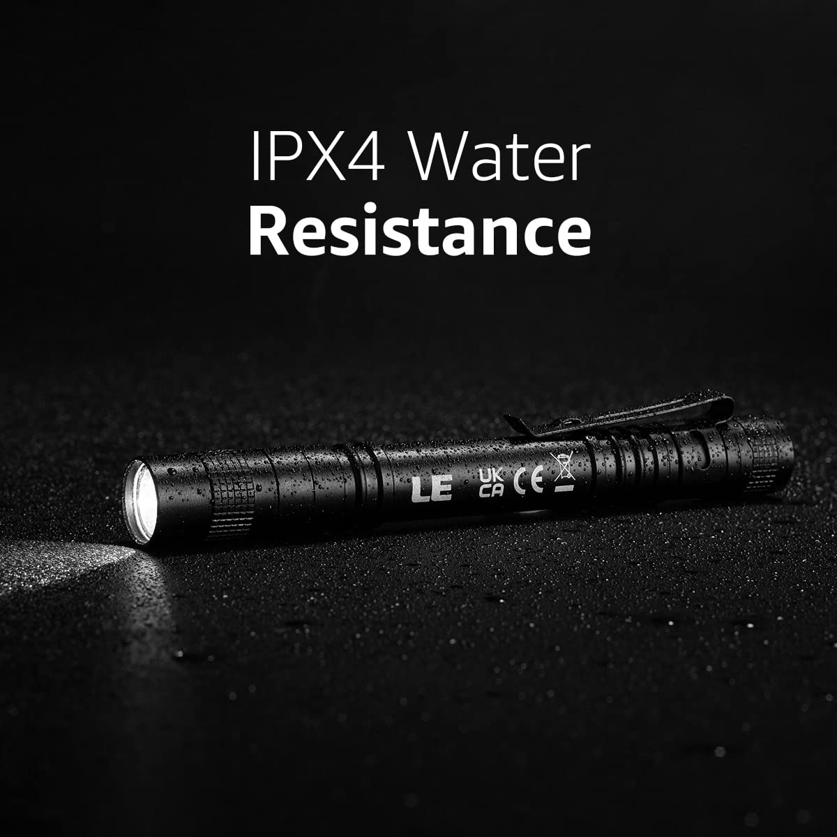 LE LED Pen Flashlights, Lightweight, Mini, Waterproof Pocket Flashlight with Clip, 2 Pack Small Flashlights for Inspection, Work, Emergency