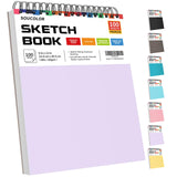 Soucolor 9" x 12" Sketch Book, 1-Pack 100 Sheets Spiral Bound Art Sketchbook, (68lb/100gsm) Acid Free Artist Drawing Book Paper Painting Sketching Pad for Kids Students Adults Beginners