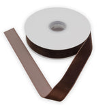 XMRIBBON Coffee Velvet Ribbon Single Sided, 1 1/2 Inch by 10 Yards Spool (Brown)