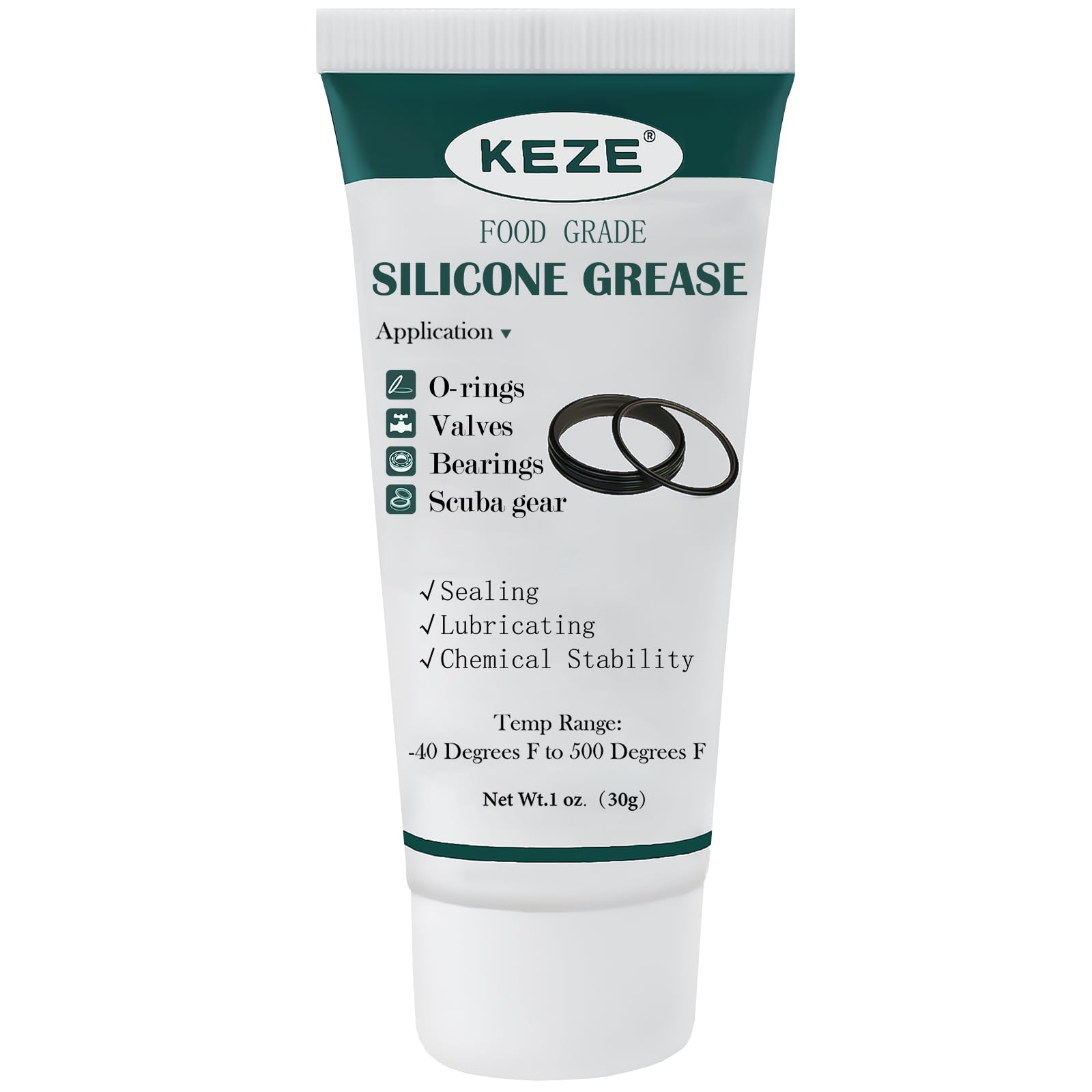 KEZE Silicone Grease Waterproof Food Grade Silicone Sealant Lubricant for Plumbers Valve Faucet O Rings 1 oz 3-Pack