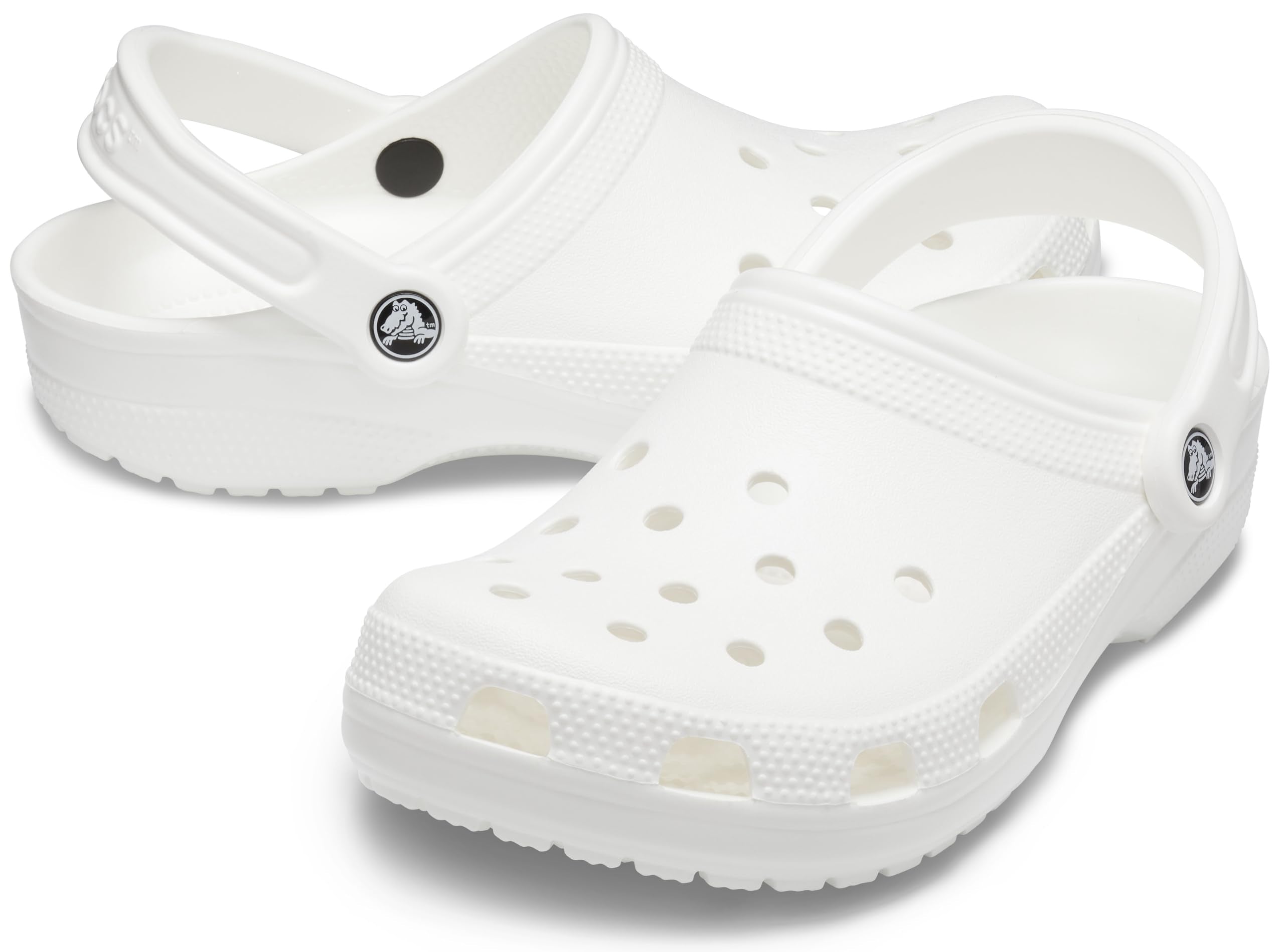 Crocs Unisex-Adult Classic Clogs, White, 9 Men/11 Women