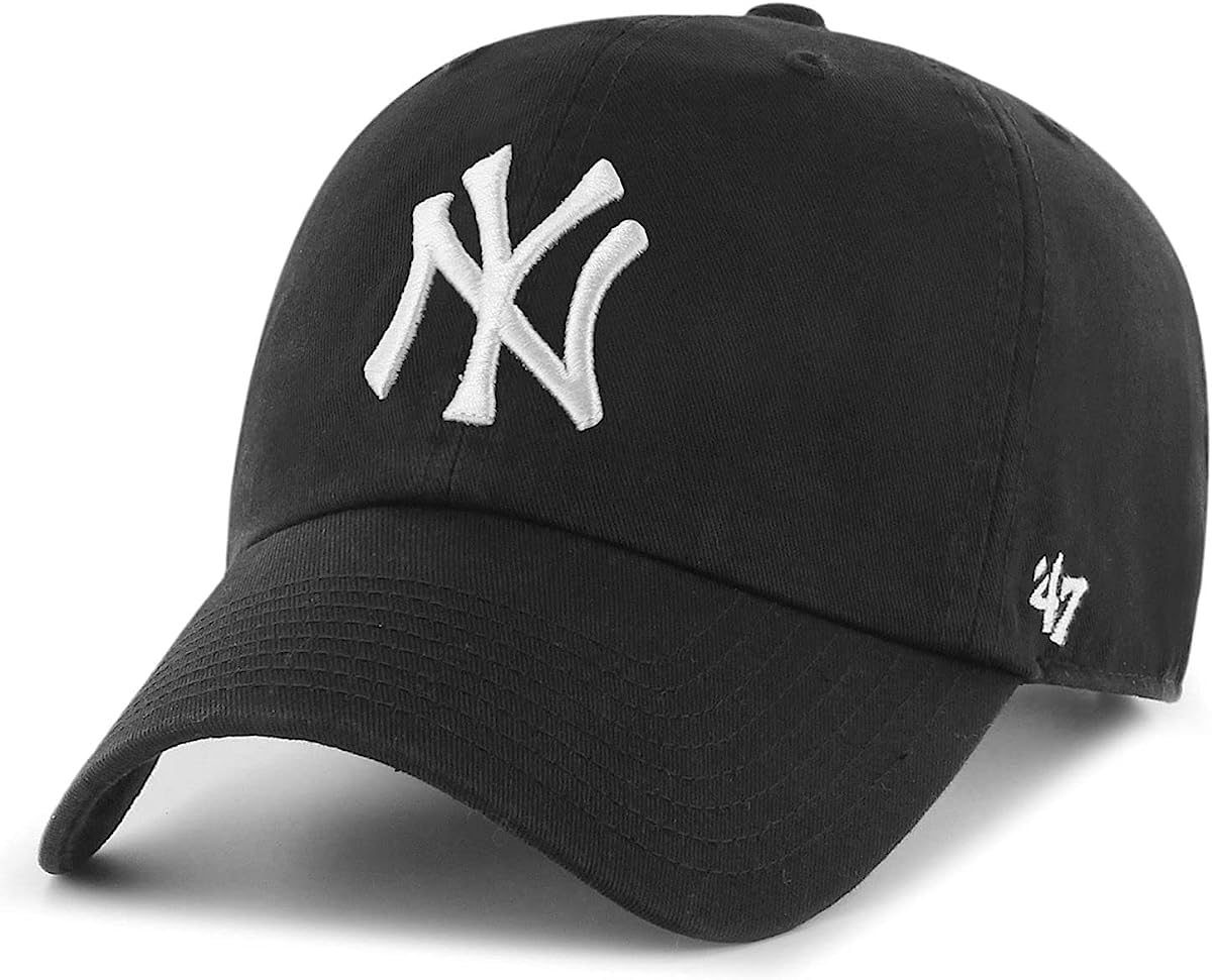 '47 New York Yankees Adjustable Cap Clean Up MLB, New York Yankees Black, One Size