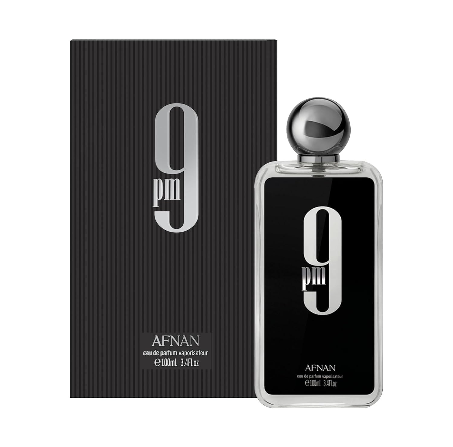 Afnan 9 Pm Eau De Parfum Spray for Men, 3.4 Ounce