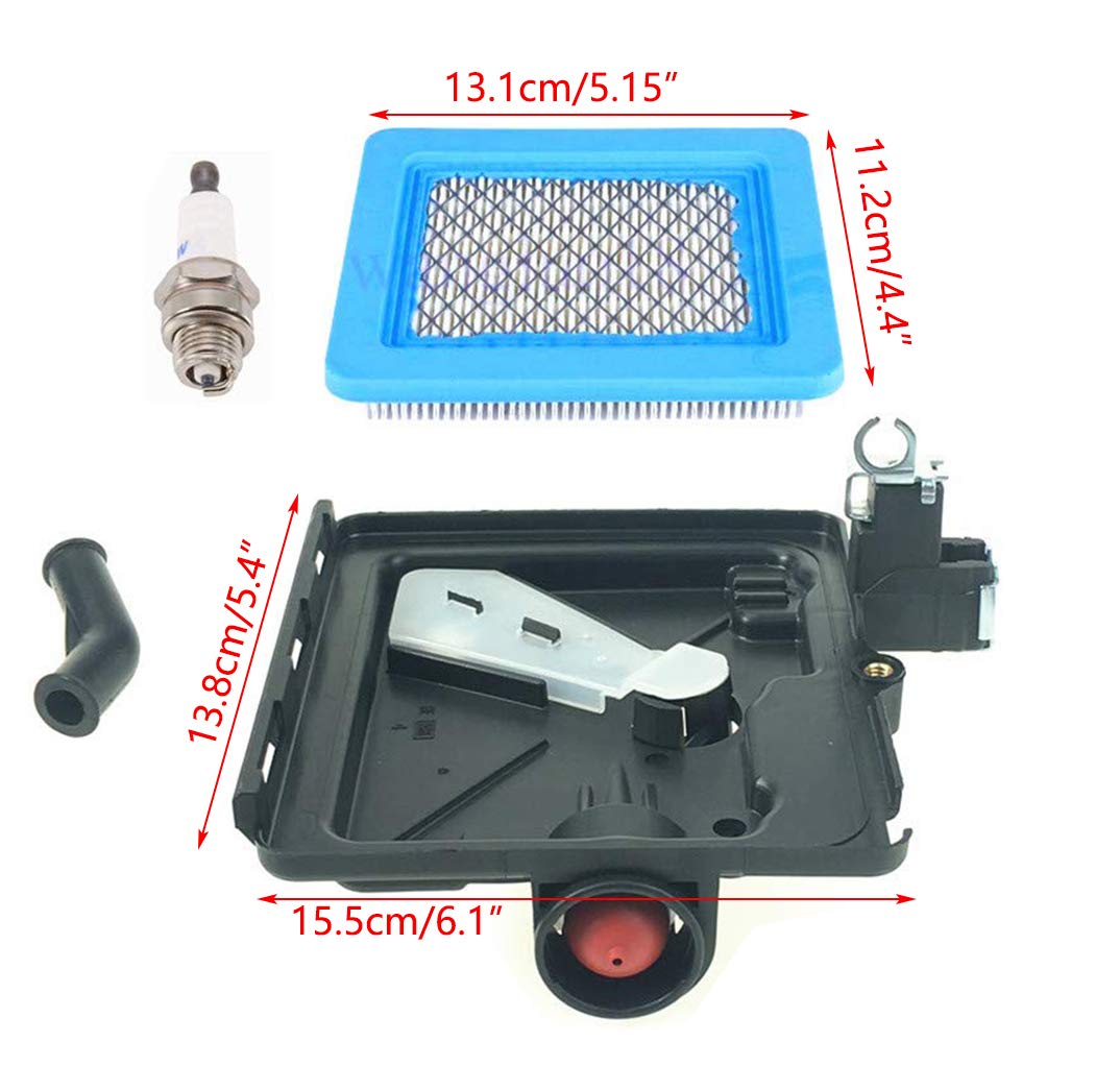 799868 Carburetor Compatible with Briggs & Stratton 498170 799872 694202 497586 498254 790821-14111 Carburetor +795259 Air Filter Cleaner Primer Base By LEIMO