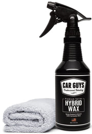 CAR GUYS Hybrid Spray Wax | Advanced Car Wax | Long Lasting and Easy To Use | Safe on All Surfaces | 18 Oz Kit with Towel