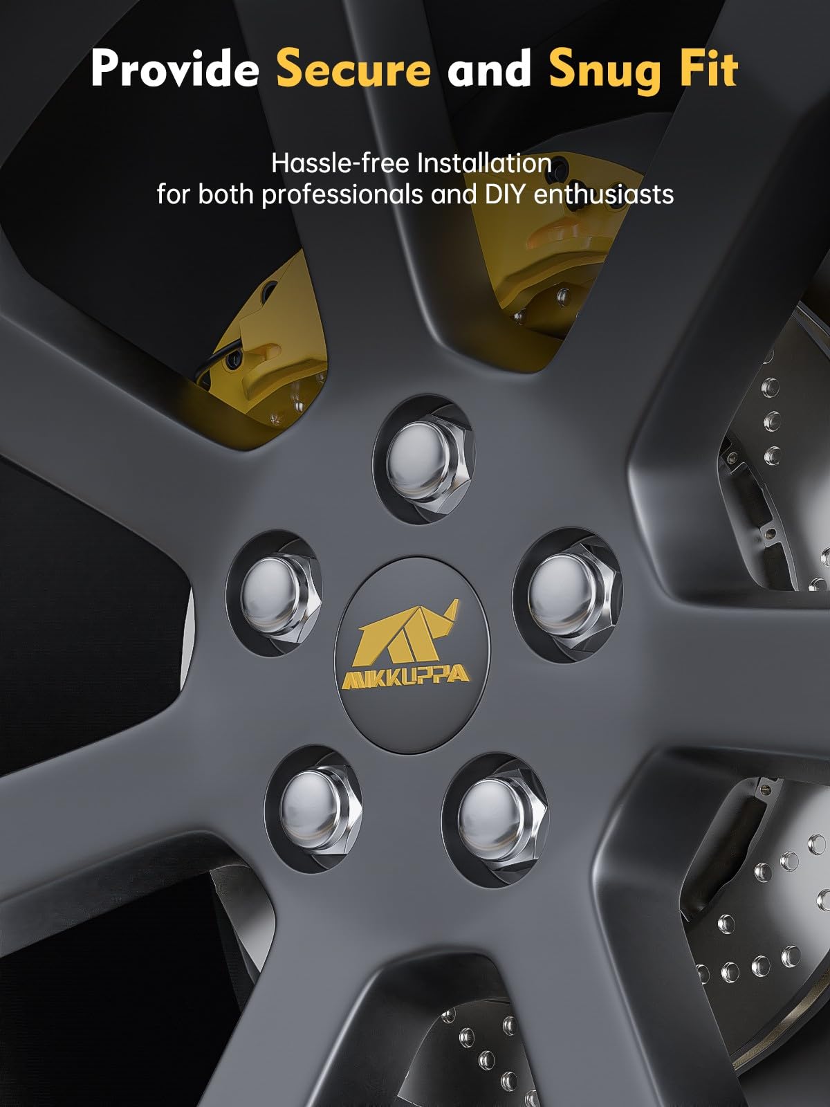 MIKKUPPA M12x1.5 Lug Nuts - Replacement for 2006-2020 Ford Fusion, 2000-2019 Focus, 2001-2023 Escape Aftermarket Wheel - 20pcs Chrome Closed End Lug Nut