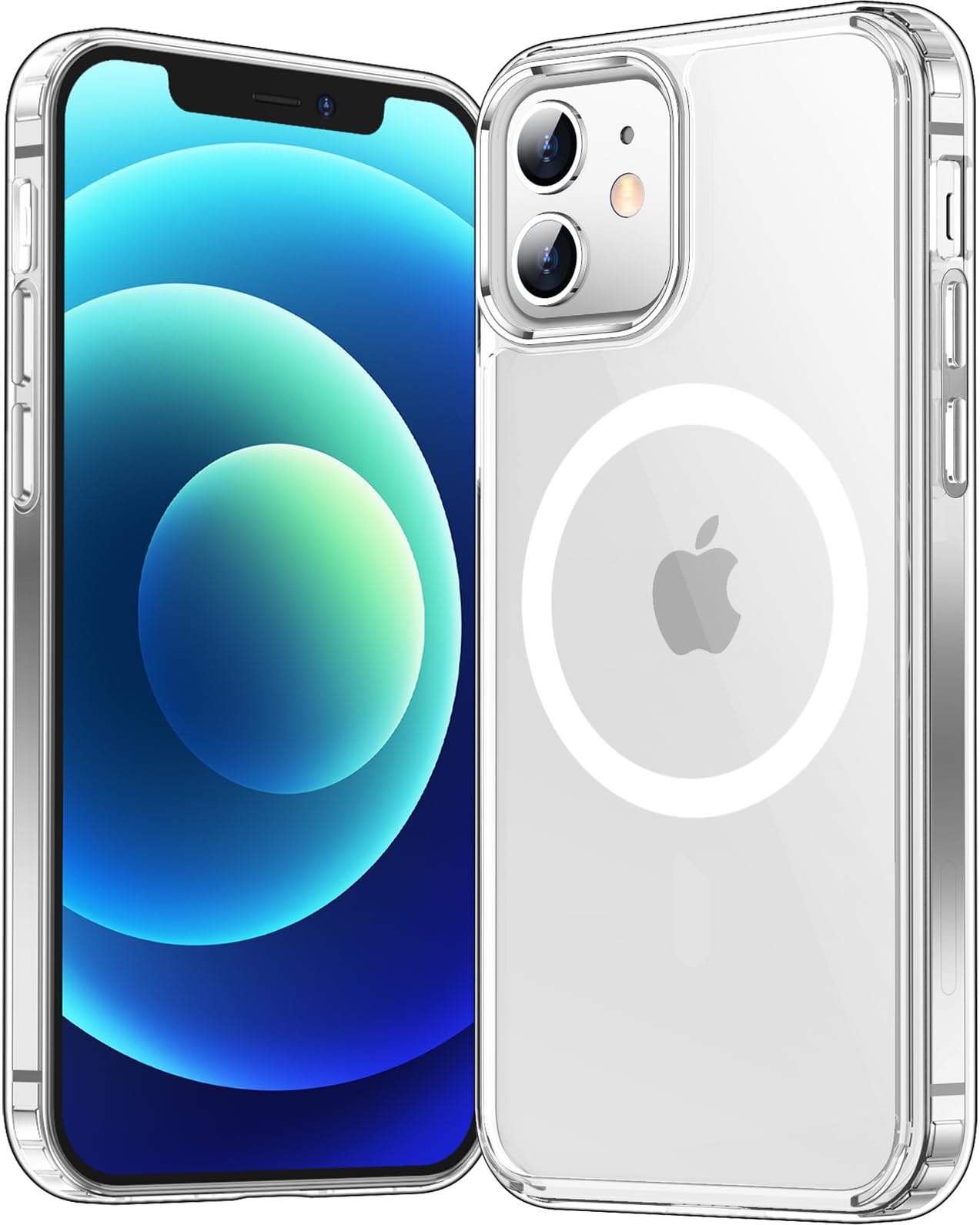 Temdan for iPhone 12 Case for iPhone 12 Pro Case,[Compatible with Magsafe][Not Yellowing] Slim Thin Shockproof Phone Case-Clear