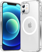 Temdan for iPhone 12 Case for iPhone 12 Pro Case,[Compatible with Magsafe][Not Yellowing] Slim Thin Shockproof Phone Case-Clear