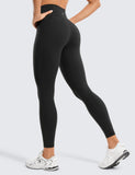 CRZ YOGA Womens Butterluxe Workout Leggings 25 Inches - High Waisted Gym Yoga Pants with Pockets Buttery Soft Black Small