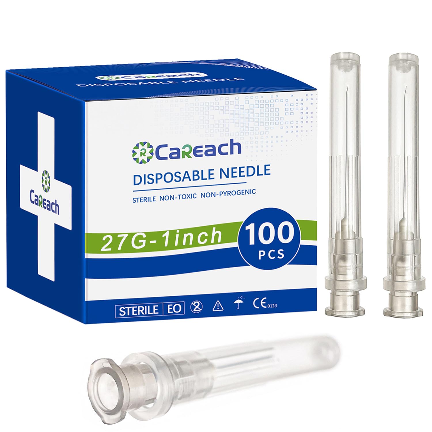 Careach 100pcs 27Gauge 1 inch Needle for Industrial Lab Accessories, Measuring and Refilling Inks