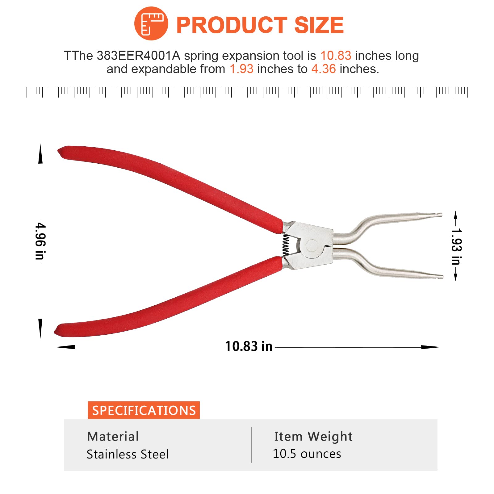 383EER4001A Washer Inner/Outer Tub Spring Expansion Tool by Beaquicy - Replacement for L-G Samsung Washing Machine - Solid Metal Washer Spring Expansion Tool can spread to a maximum of 4.3 inches