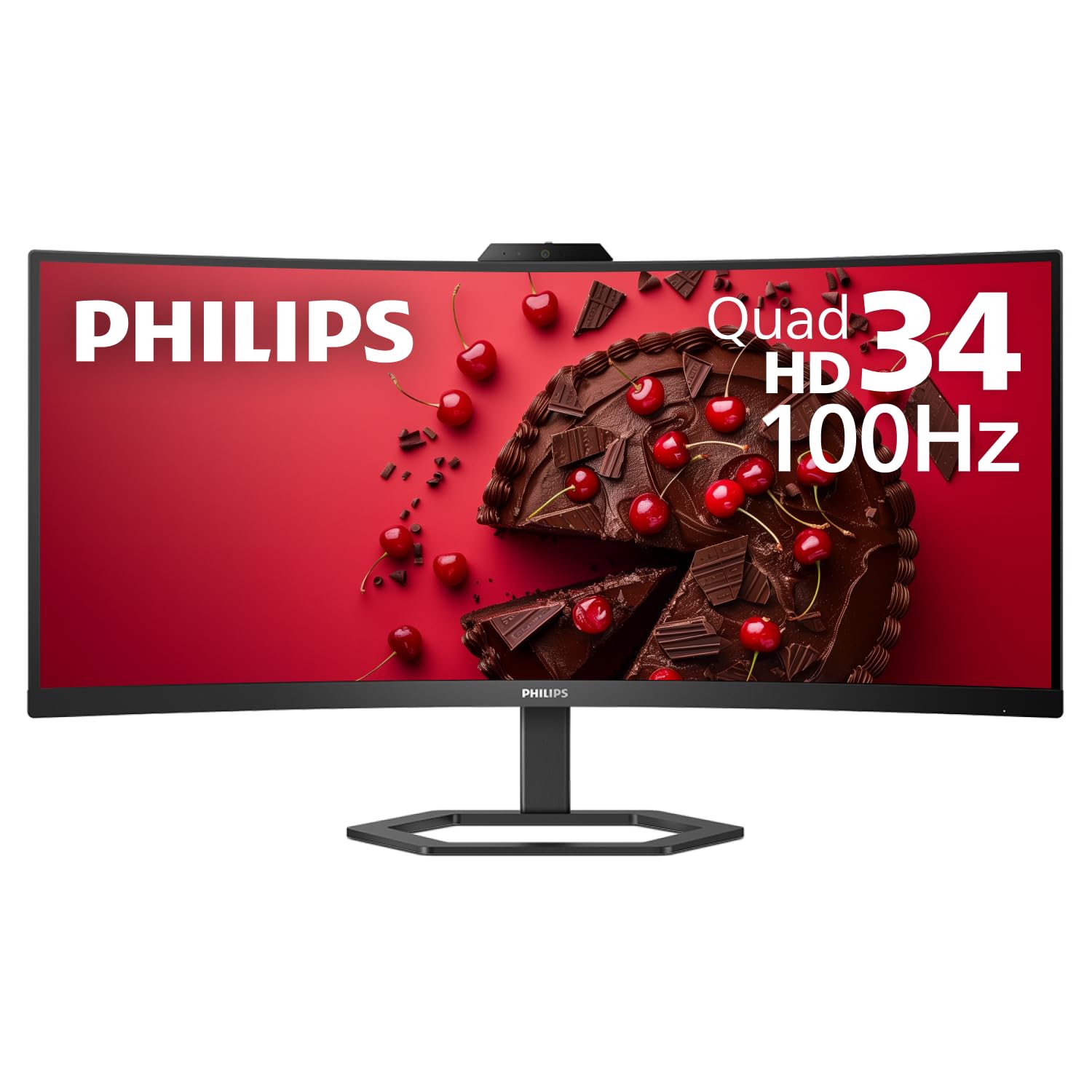 PHILIPS 322E1C 32" Super-Curved Frameless Monitor, Full HD VA, 104% sRGB, Adaptive-Sync 75Hz, VESA, 4Yr Advance Replacement Warranty, Black/Silver