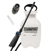 Chapin 20075 Disinfectant Bleach Sprayer, 1 Gallon, Made in The USA, Adjustable Cone Nozzle, Compatible with Bleach Solutions and Fungicides, Translucent White