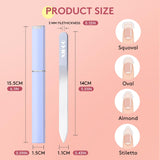 Glass Nail File 3 Pack, Nail File, Glass Nail File with Case for Natural Nails with Double Sided 240 Grit, Professional Czech Glass File Stocking Stuffers for Women and Girls, by XIPOO