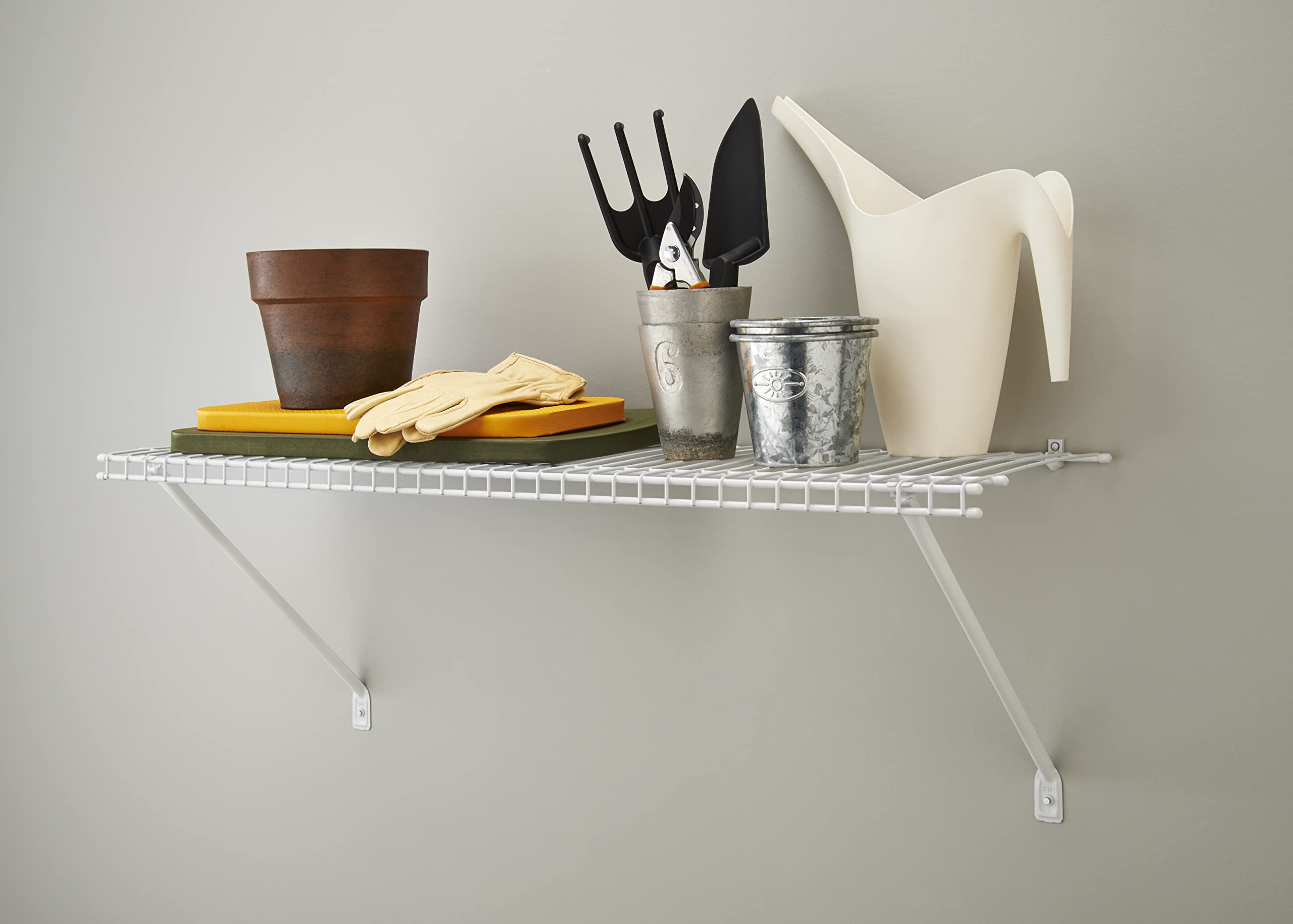 ClosetMaid Wire Shelf Kit with Hardware, 3 Ft. Wide, For Pantry, Closet, Laundry, Utility Storage, White Vinyl Finish