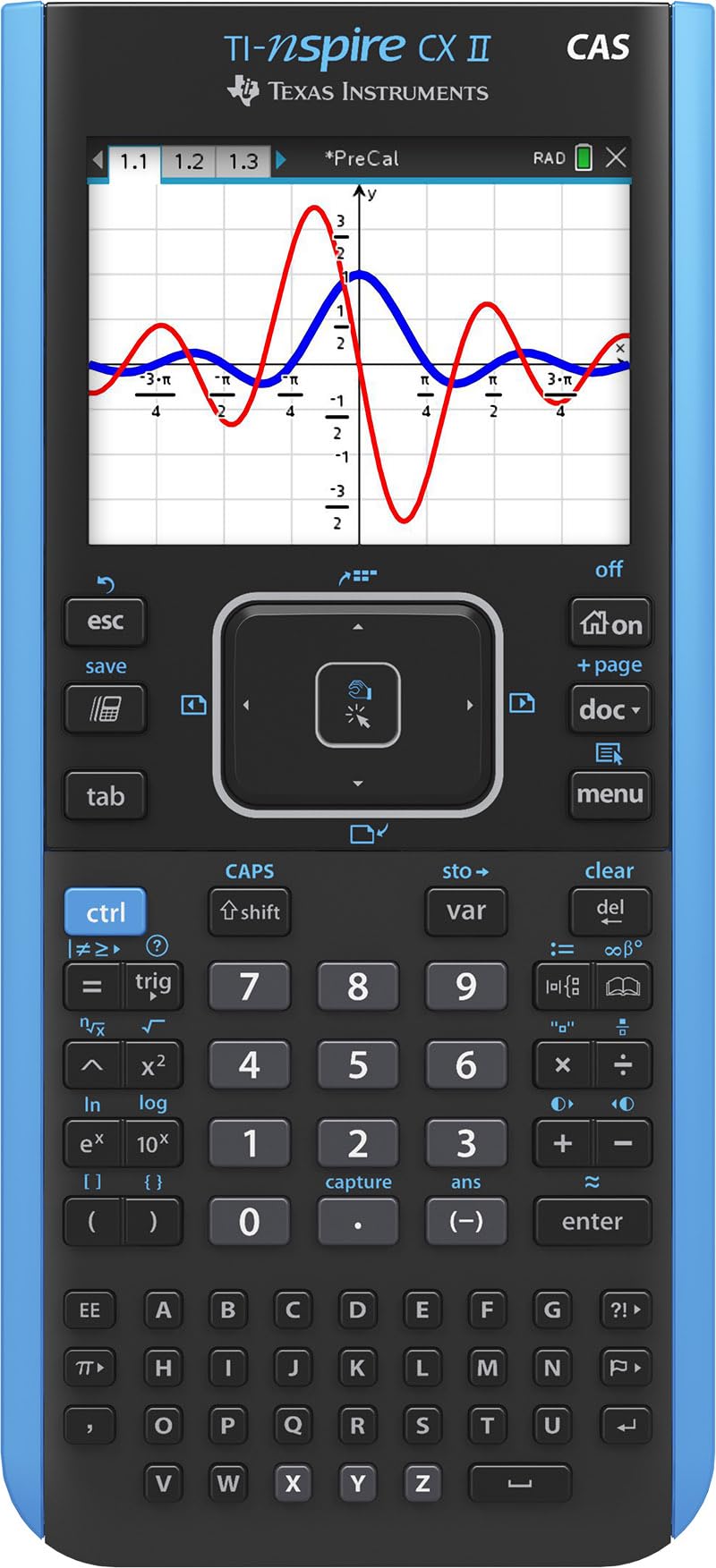 Texas Instruments TI-Nspire CX II CAS Farb-Grafikrechner mit Studentensoftware (PC/Mac)